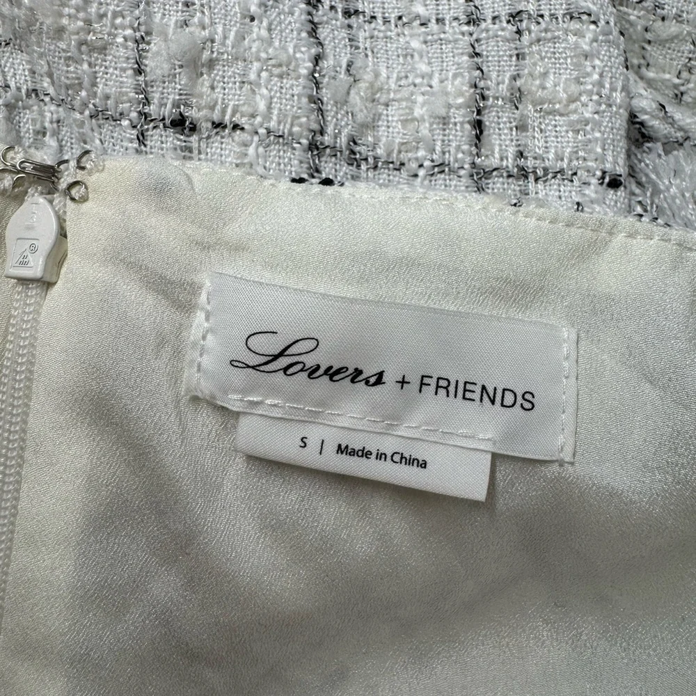 NWOT REVOLVE LOVERS & FRIENDS Nim Tweed Mini Dress S - Picture 8 of 9